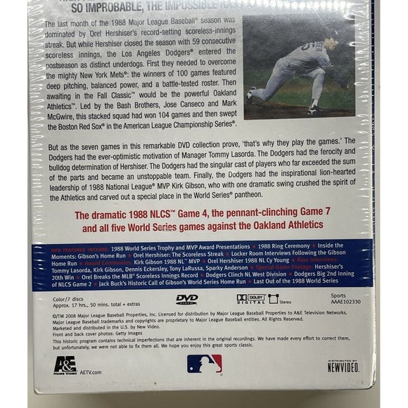 Los Angeles Dodgers 1988 World Series Collector's Edition 7 disc DVD Brand New - Picture 4 of 12